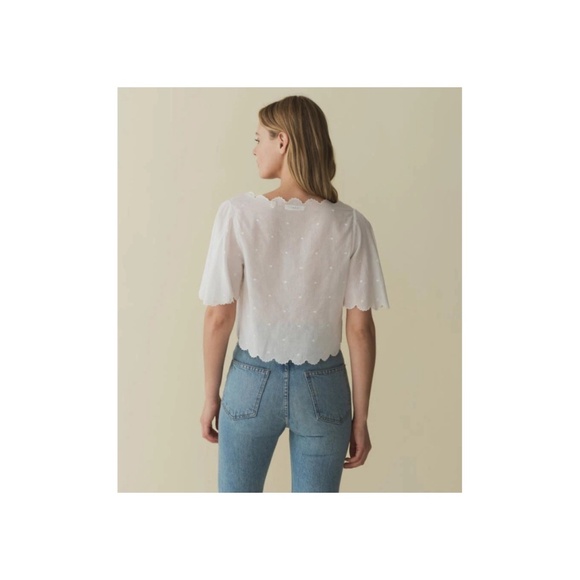 DÔEN Kacy Embroidered Cotton-Voile Top NWT - Picture 3 of 6